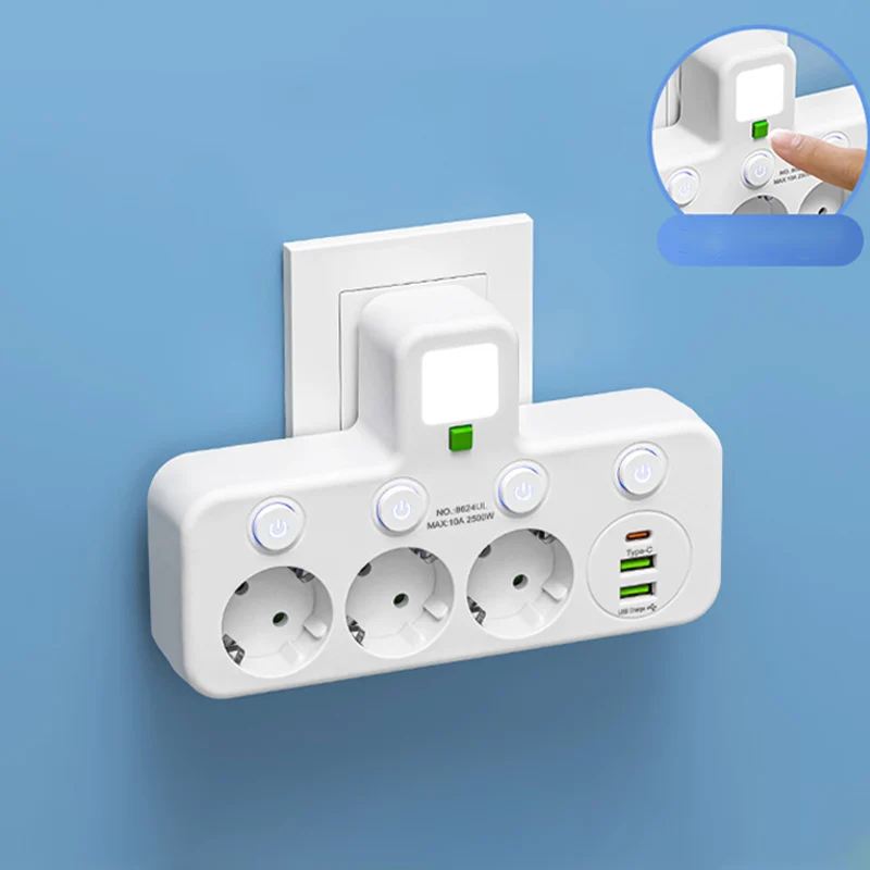 🎉 Neujahrsgeschenk – 50% RABATT!🔌 Intelligente Steckdosenleiste mit USB & Nachtlicht – Vielseitig & Sicher!