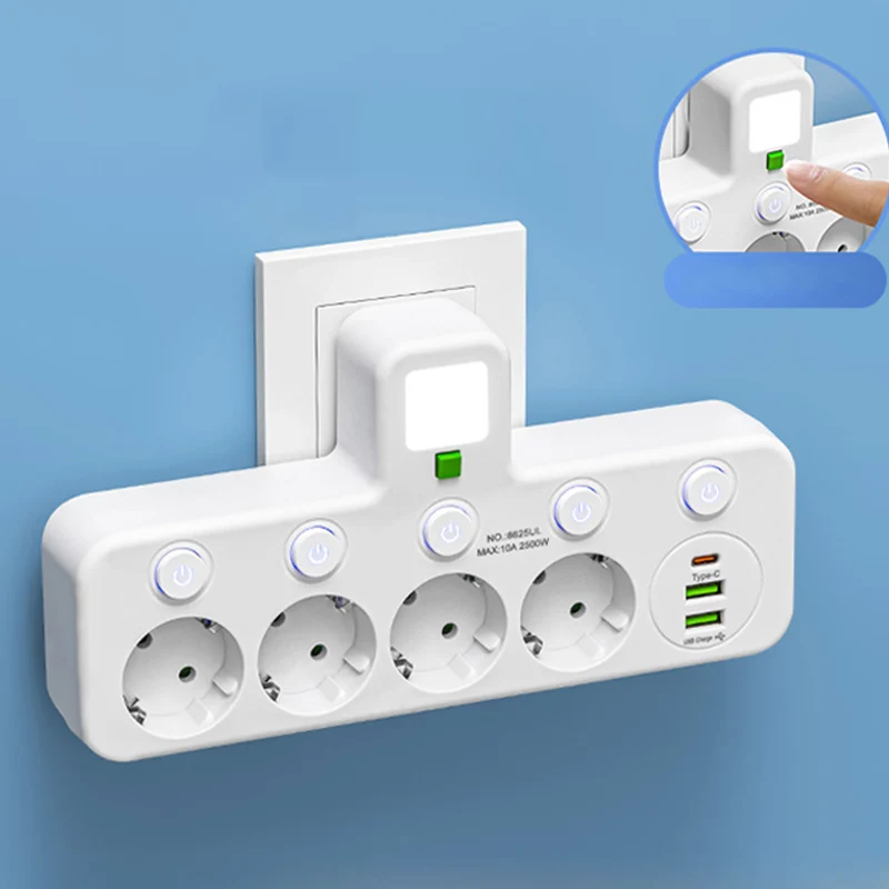 🎉 Neujahrsgeschenk – 50% RABATT!🔌 Intelligente Steckdosenleiste mit USB & Nachtlicht – Vielseitig & Sicher!