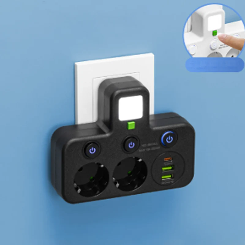 🎉 Neujahrsgeschenk – 50% RABATT!🔌 Intelligente Steckdosenleiste mit USB & Nachtlicht – Vielseitig & Sicher!
