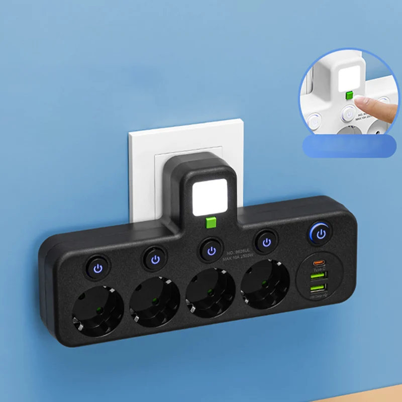 🎉 Neujahrsgeschenk – 50% RABATT!🔌 Intelligente Steckdosenleiste mit USB & Nachtlicht – Vielseitig & Sicher!