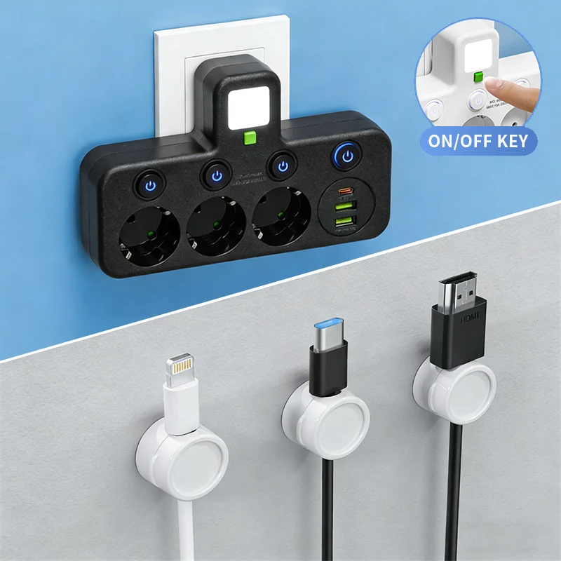 🎉 Neujahrsgeschenk – 50% RABATT!🔌 Intelligente Steckdosenleiste mit USB & Nachtlicht – Vielseitig & Sicher!