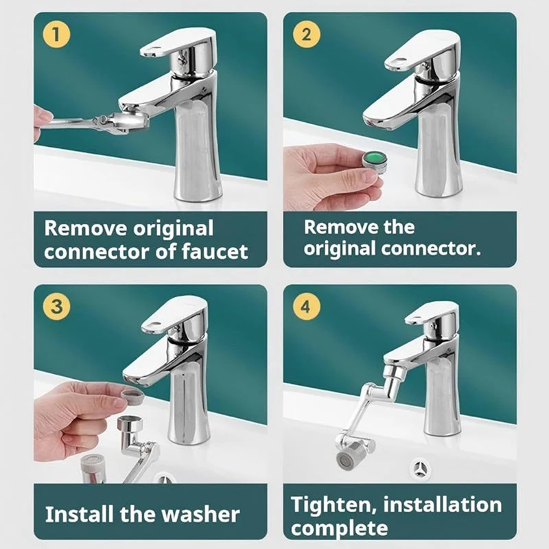 📢📢50 % RABATT !! ⏰1440° spritzwassergeschützter und universell drehbarer Wasserhahnadapter