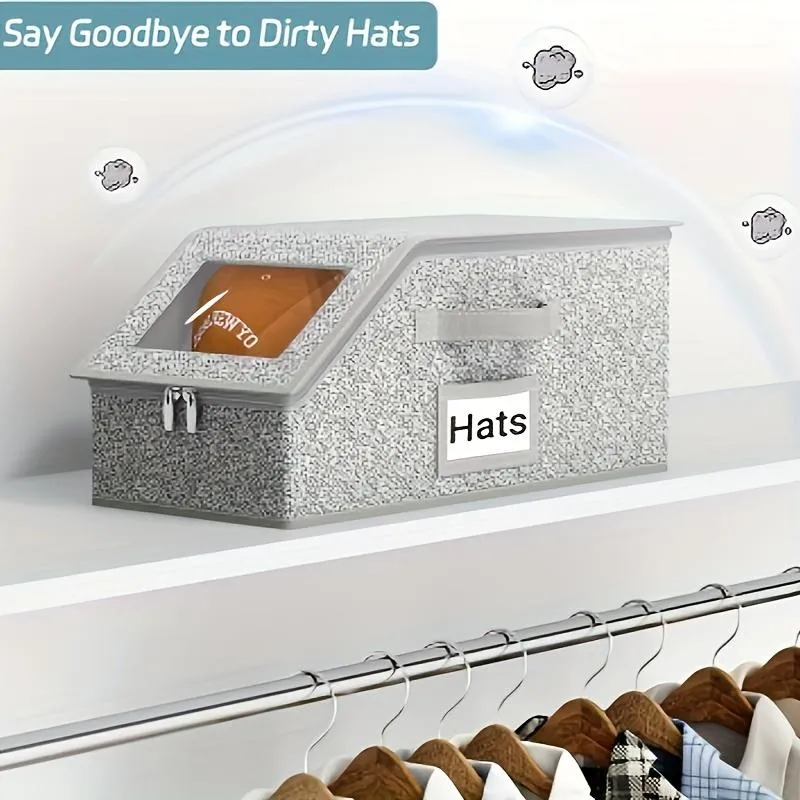 🧢 50 % RABATT! 🎉 Stapelbare Boxen für Mützen – transparent, modular und platzsparend ⚾📦