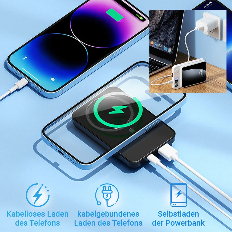 ⚡ 60% RABATT! ✨ 10000mAh Powerbank - 22.5W Super-Schnellladung & Ultradünnes Design mit Digitalem Display 📱🔋