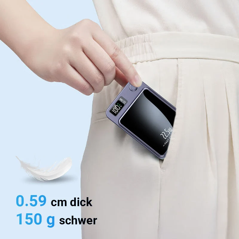 ⚡ 60% RABATT! ✨ 10000mAh Powerbank - 22.5W Super-Schnellladung & Ultradünnes Design mit Digitalem Display 📱🔋