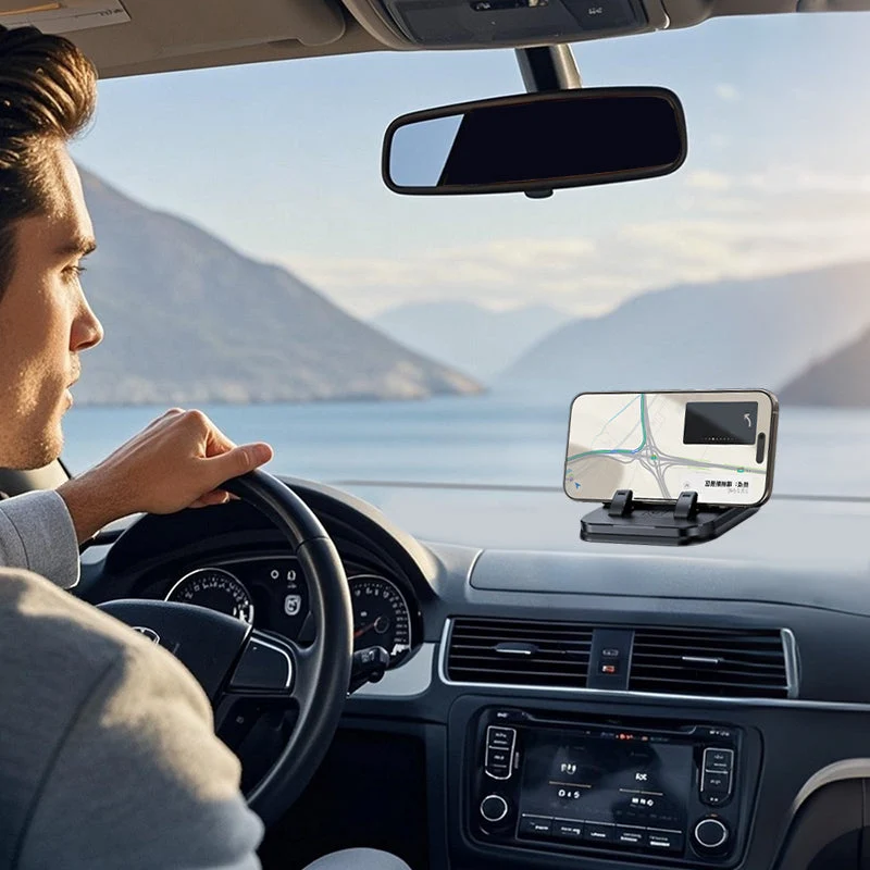 ✨✨ 360° drehbarer, faltbarer Handyhalter - 50 % Rabatt🚙🚙Universelles Design, rutschfeste Unterseite, geeignet für Schreibtisch, Auto und Reisen 🚗💻