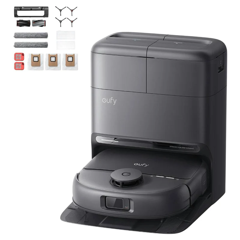 Eufy Omni C28A Bagless Robot Staubsauger mit Accessory Kit - Schwarz | T211AV10
