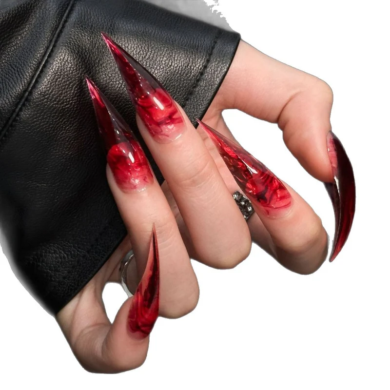 Dramatische Stiletto Press-On Nagel Set