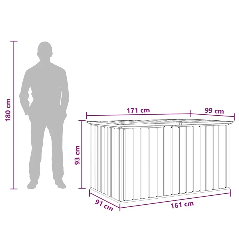 Gartenbox Garten Auflagenbox Kissenbox 171×99×93cm