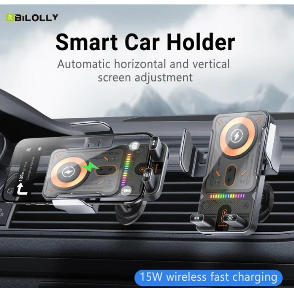 🔥HEISSER VERKAUF 50 % RABATT🎁⚡Über 50.000 verkauft! 📱Intelligente 2-in-1 Auto-Drehbare Handyhalterung & Kabelloses Ladegerät⚡