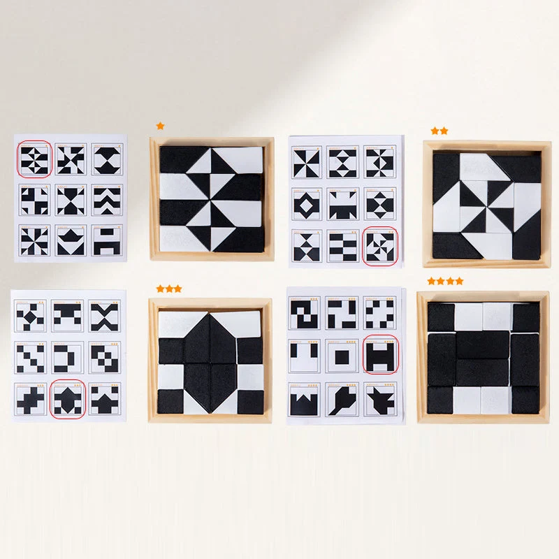 🔥Solange der Vorrat reicht 40 % Rabatt!🎉🌸Kreatives Lernpuzzleset für Kinder in Schwarz und Weiß