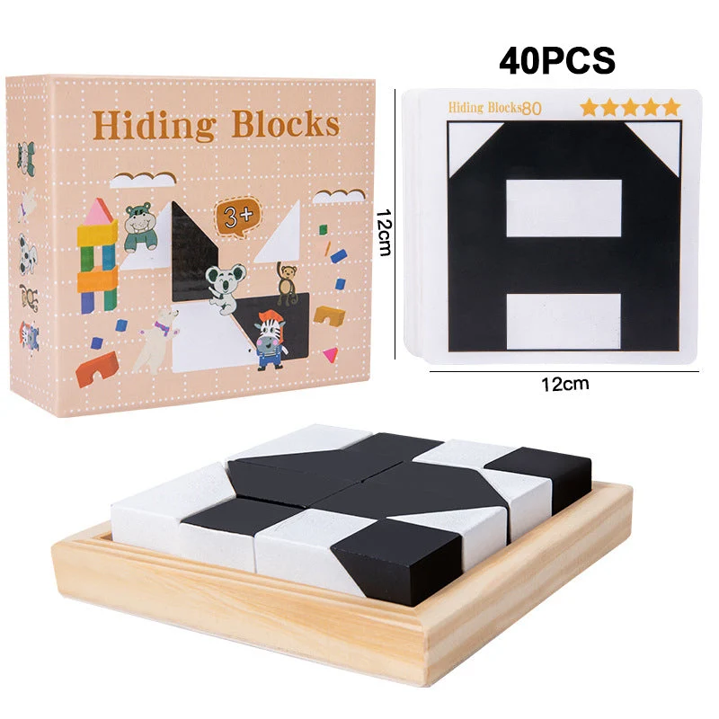 🔥Solange der Vorrat reicht 40 % Rabatt!🎉🌸Kreatives Lernpuzzleset für Kinder in Schwarz und Weiß