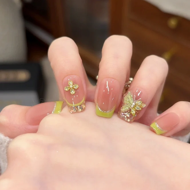 Glamourös Aufwendiges Press-On Nagelset