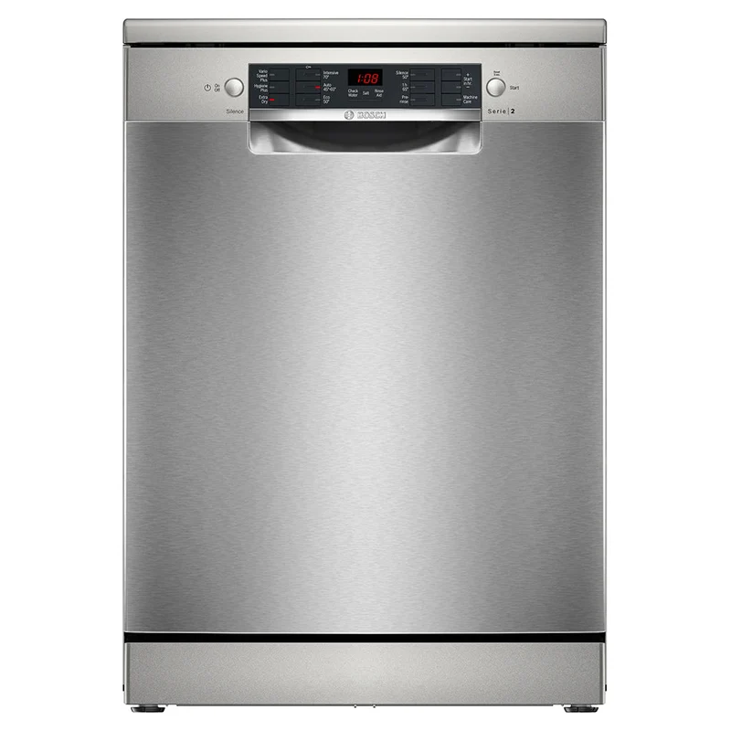 Bosch Series 2 85CM freistehend Standard Geschirrspüler - Brushed Steel | SMS26AI08G