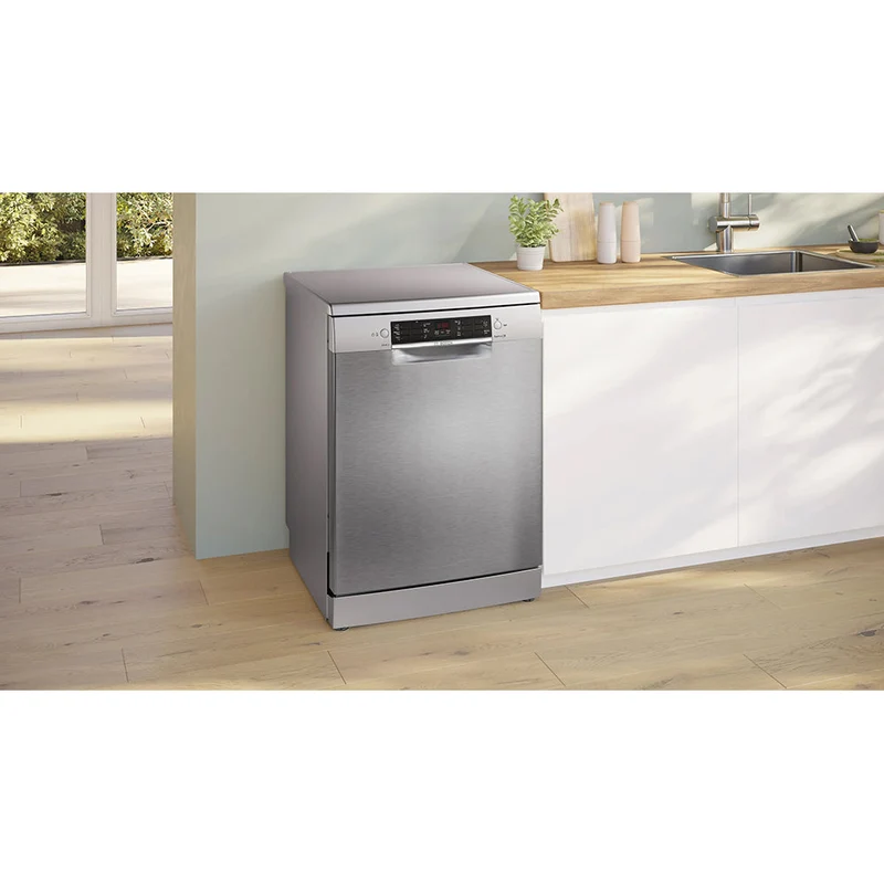Bosch Series 2 85CM freistehend Standard Geschirrspüler - Brushed Steel | SMS26AI08G