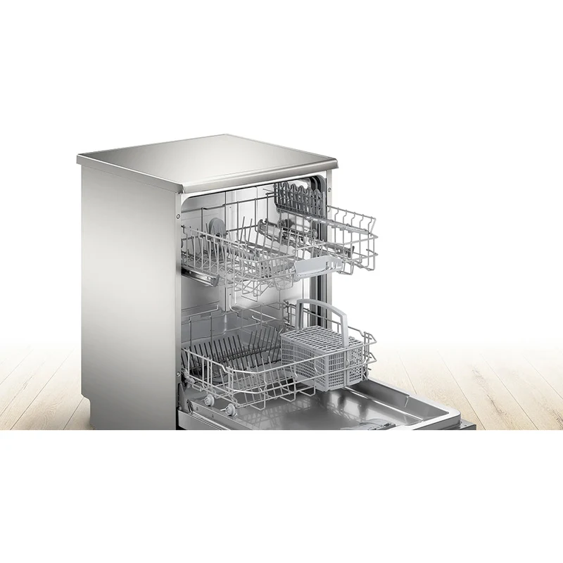 Bosch Series 2 85CM freistehend Standard Geschirrspüler - Brushed Steel | SMS26AI08G
