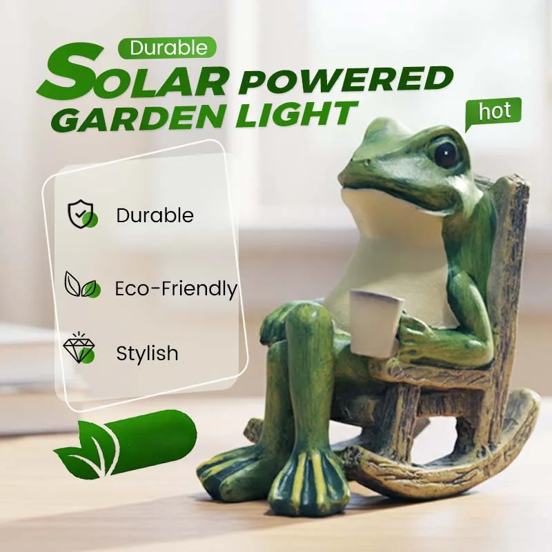 ⌛ Nur noch 3 Tage – 50 % auf alles! ⏰Solarbetriebenes schaukelndes Frosch-Stuhl-Ornament