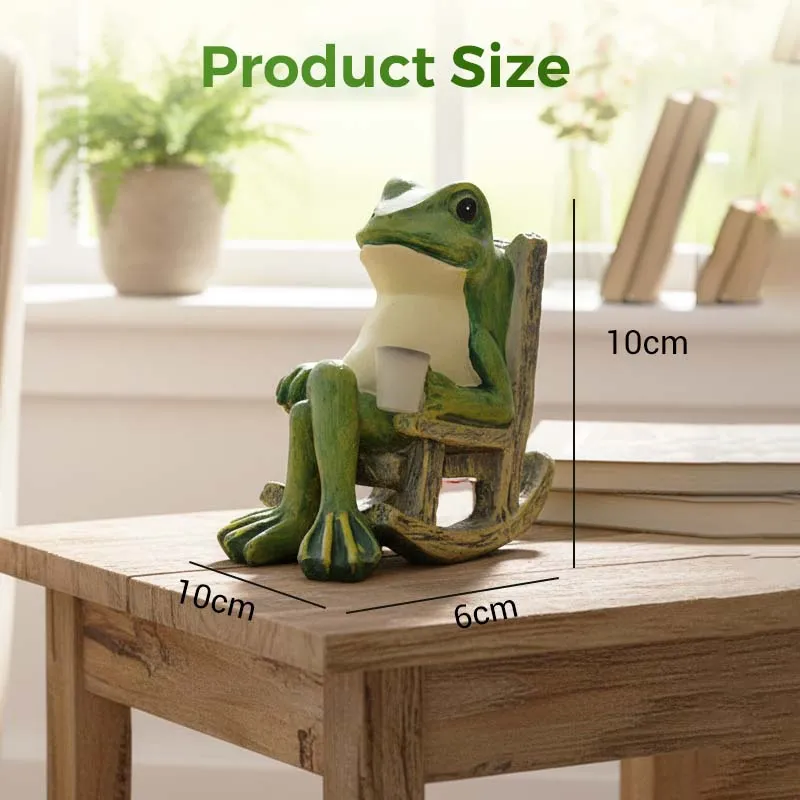 ⌛ Nur noch 3 Tage – 50 % auf alles! ⏰Solarbetriebenes schaukelndes Frosch-Stuhl-Ornament