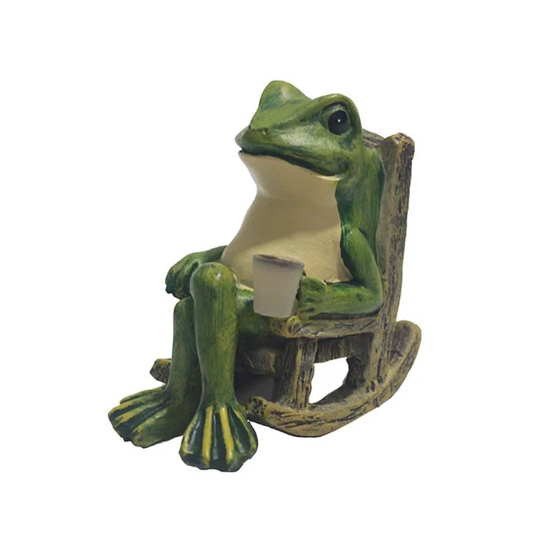 ⌛ Nur noch 3 Tage – 50 % auf alles! ⏰Solarbetriebenes schaukelndes Frosch-Stuhl-Ornament