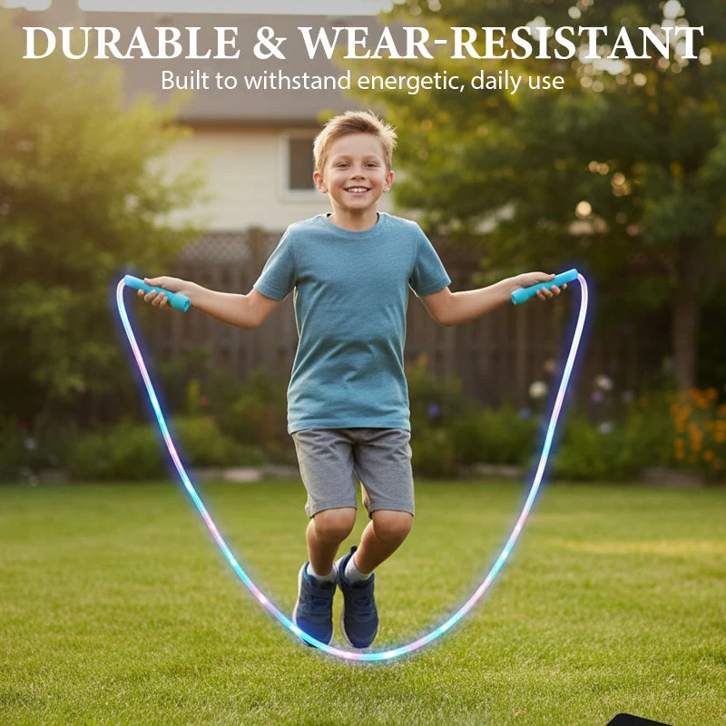 🔥 KAUFE 1, ERHALTE 1 GRATIS! 🎉 LED-Leuchtseil zum Springen – 3 Lichtmodi, Verstellbare Länge & Rutschfester Griff ✨📦