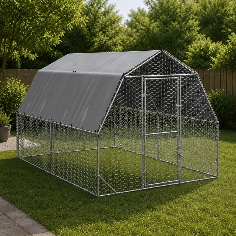 Hühnerkäfig Voliere Hühnerstall Gehege Outdoor 2,5×4×2,25m