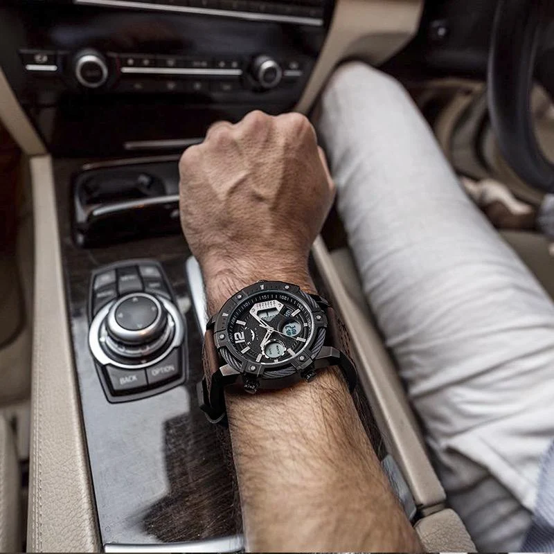 ⌚Multifunktionale Herren-Quarz-Sportuhr mit zwei Displays, wasserdicht bis 3 ATM