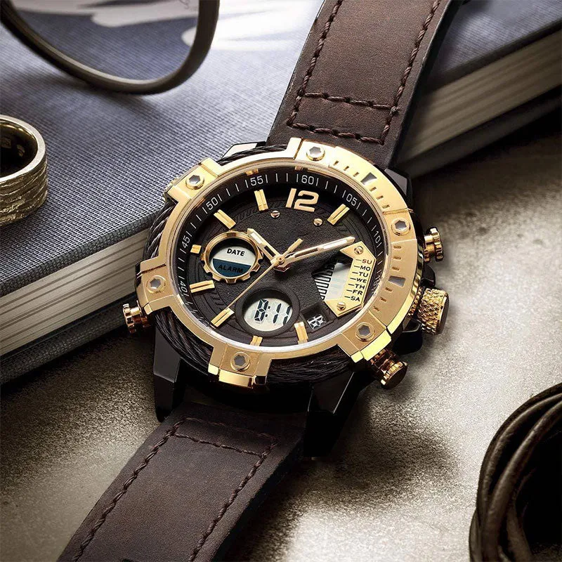 ⌚Multifunktionale Herren-Quarz-Sportuhr mit zwei Displays, wasserdicht bis 3 ATM