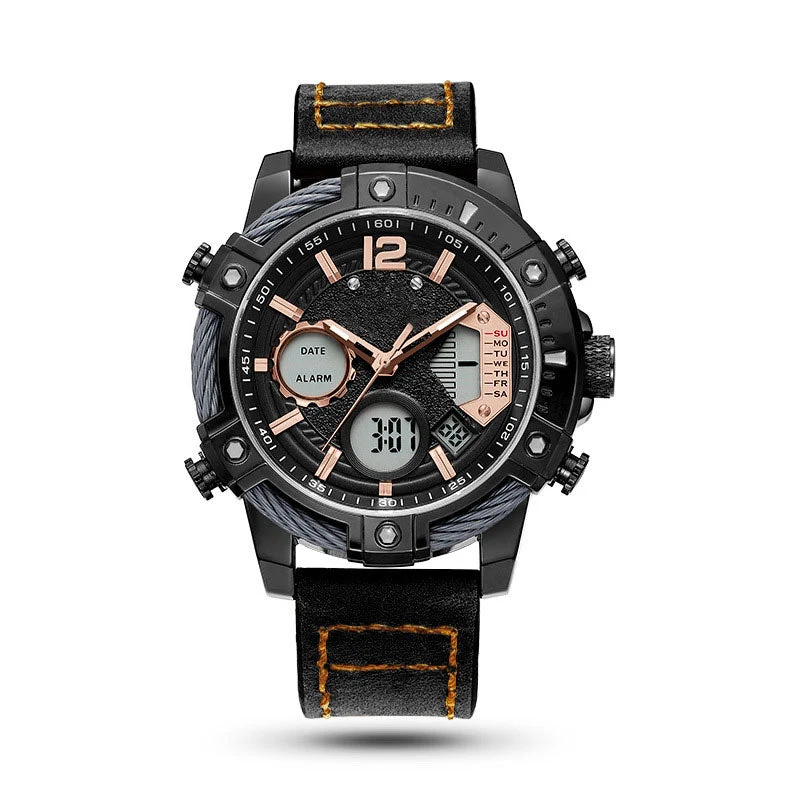 ⌚Multifunktionale Herren-Quarz-Sportuhr mit zwei Displays, wasserdicht bis 3 ATM