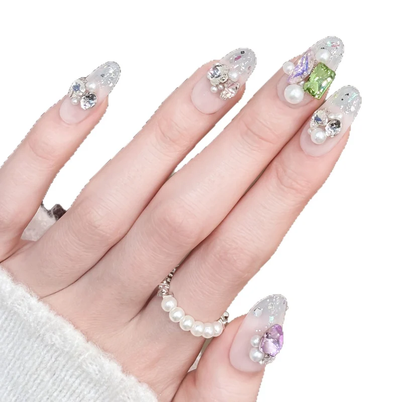 Glamouröse 3D Dekorative Nagelspitzen