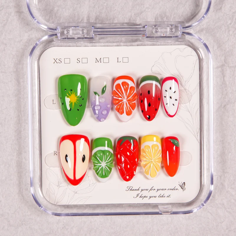 Frucht-Themen Press-On Nagel Set