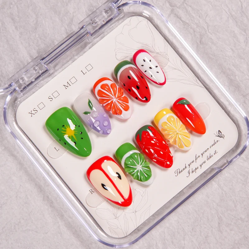 Frucht-Themen Press-On Nagel Set