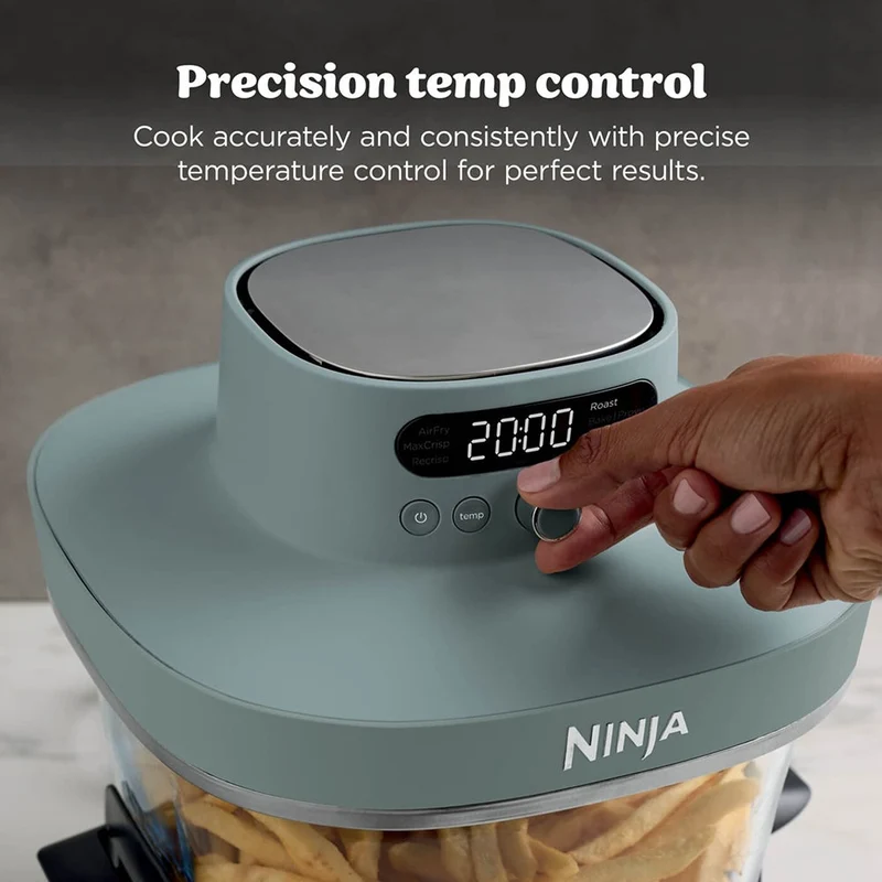 Ninja CRISPi PRO 7-in-1 XL Glass Heißluftfritteuse - Ash Grau | AS101UKGY