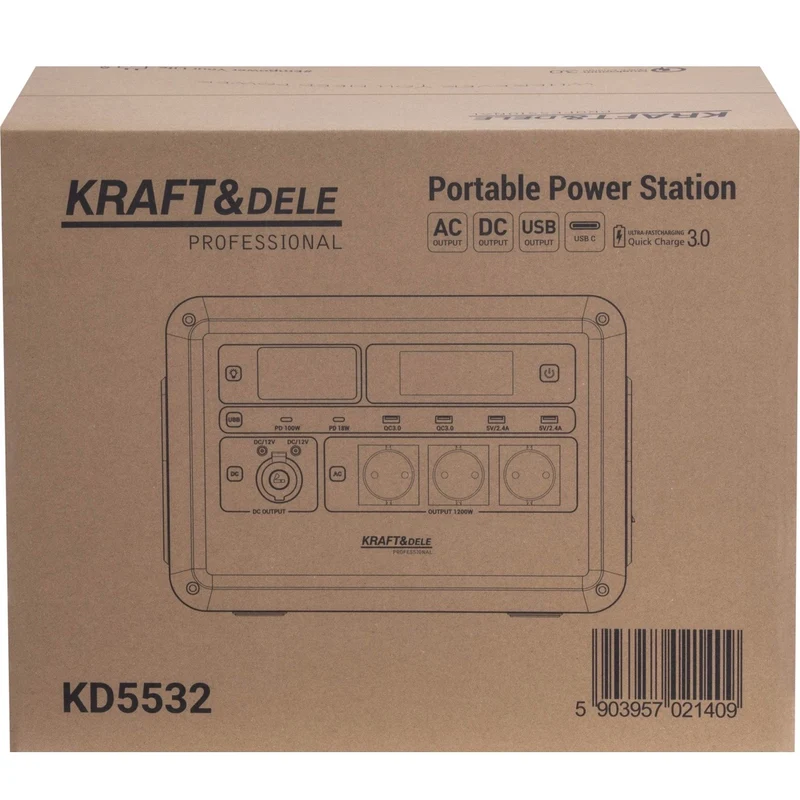 Powerstation 1152Wh 1200W Tragbare Stromversorgung