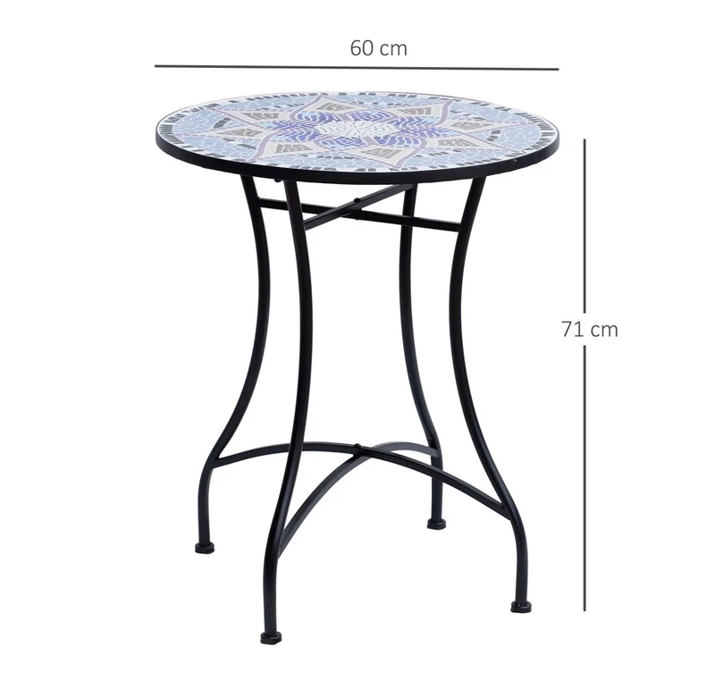 Gartentisch Mosaiktisch Balkontisch Beistelltisch Seviertisch