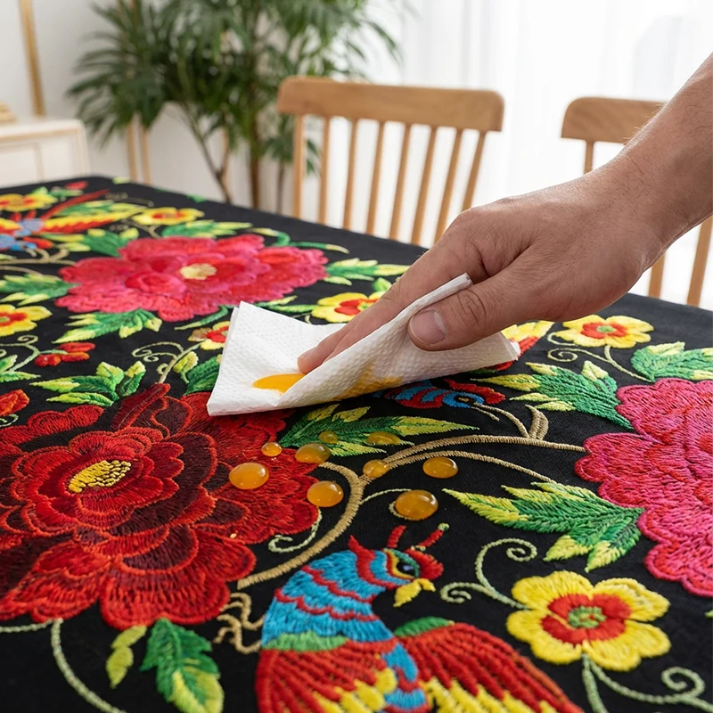 🔥Heißer Verkauf🔥Mexikanische Blumentischdecke mit gewelltem Rand (70% RABATT)