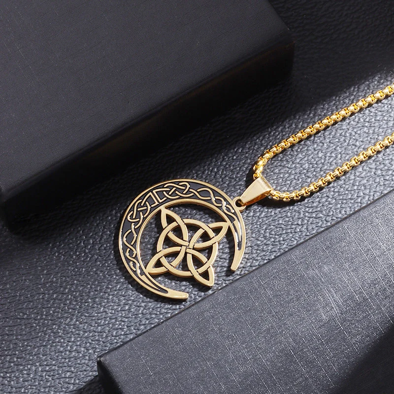 🔥Black-Friday-Mega-Angebot – 55 % Rabatt!🔥 Celtic Moon Pendant Necklace