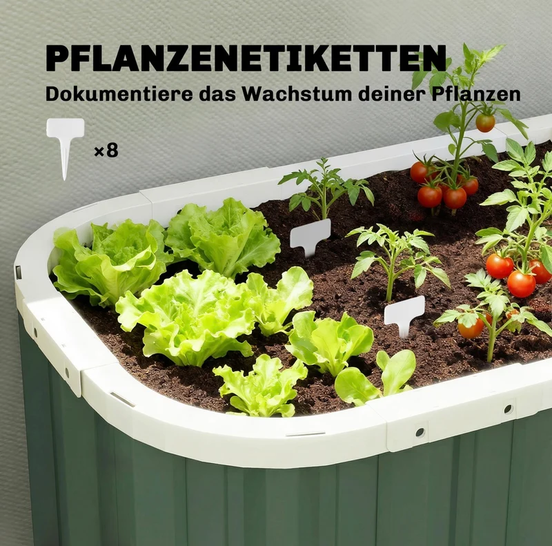 Hochbeet Gartenbeet Pflanzenetiketten Frühbeet