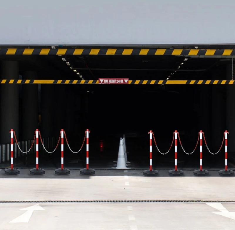 4x Absperrpfosten Kettenpfosten Parkplatz Absperrkette