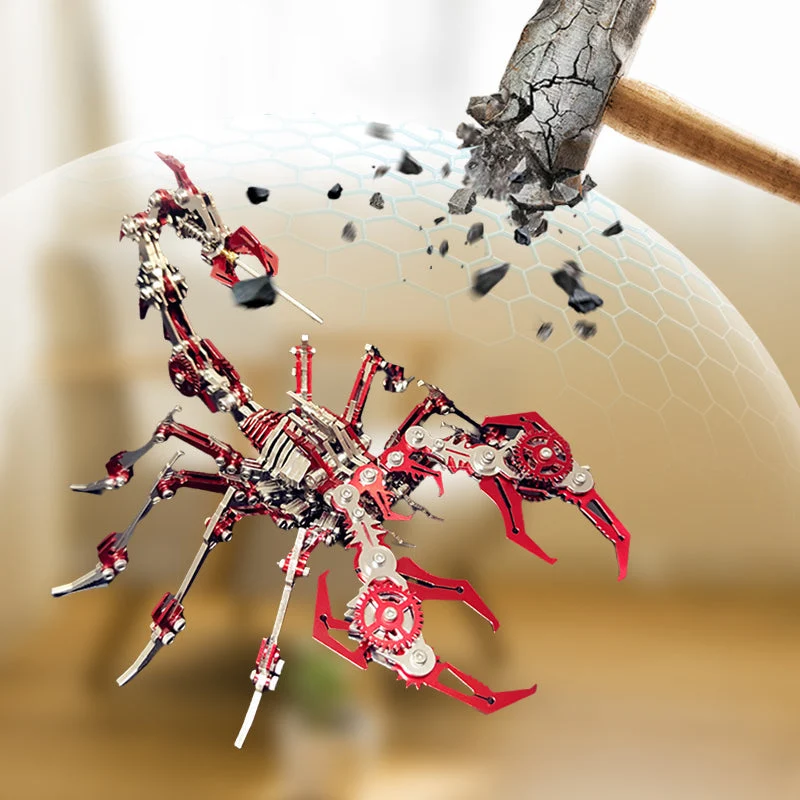 📢📢60 % Rabatt !!!✨3D-Metallpuzzle-Bausatz „Skorpion“ – Mechanisches Modell zum Zusammenbauen