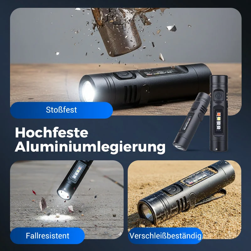 Multifunktionale Mini-Taschenlampe aus Aluminiumlegierung