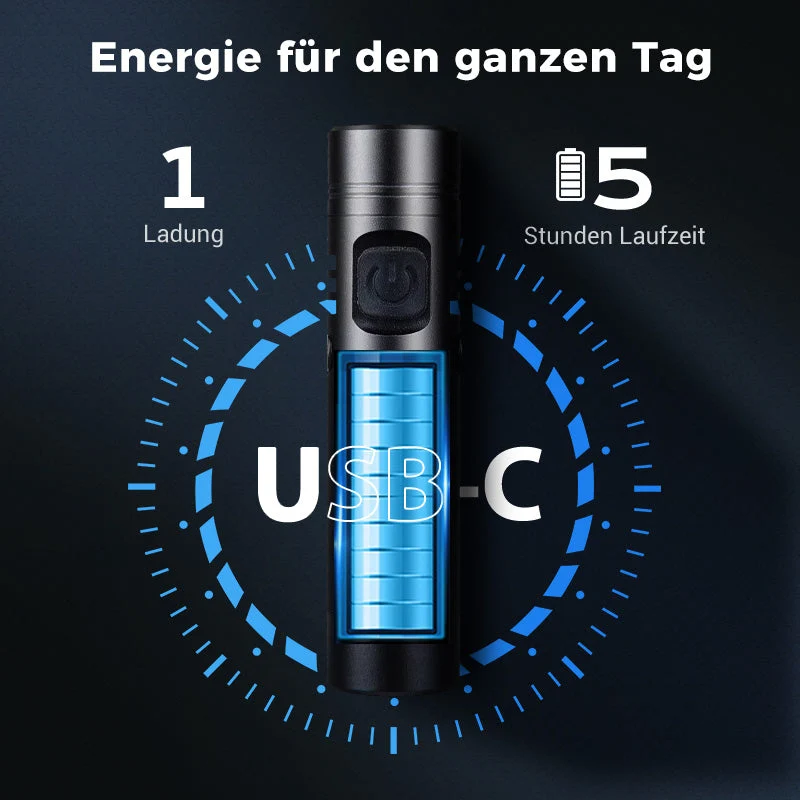 Multifunktionale Mini-Taschenlampe aus Aluminiumlegierung