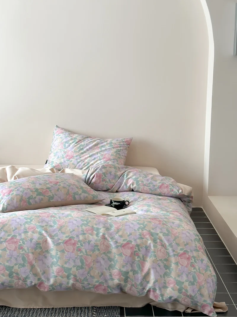 Mikrofaser-Bettwäsche-Set mit buntem Terrazzo-Muster, weich & pflegeleicht