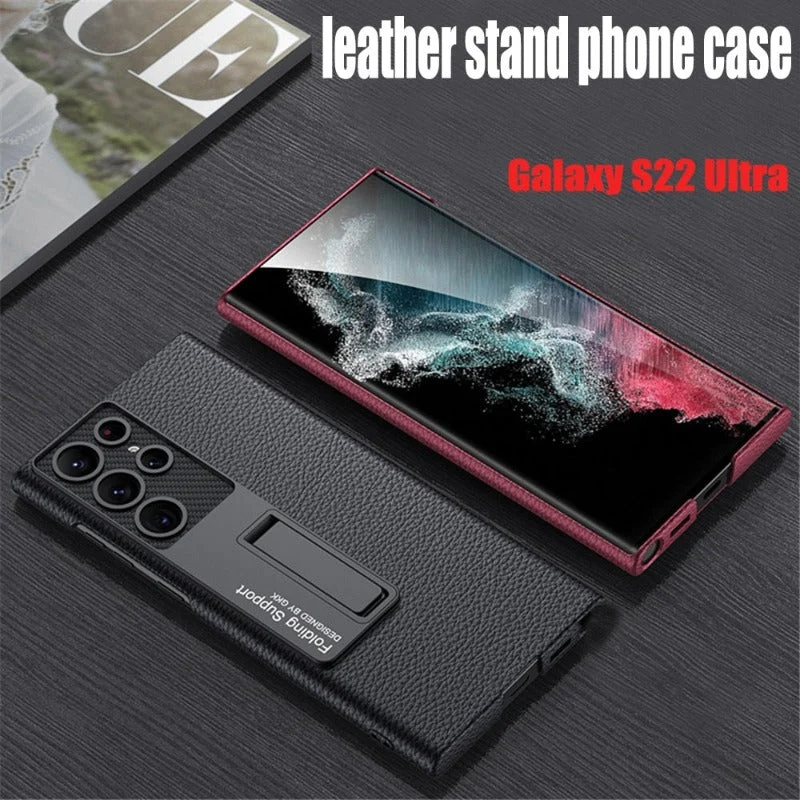 Skanto | Luxuriöse, ultradünne Leder-Handyhülle, stoßfest, für Samsung Galaxy 23