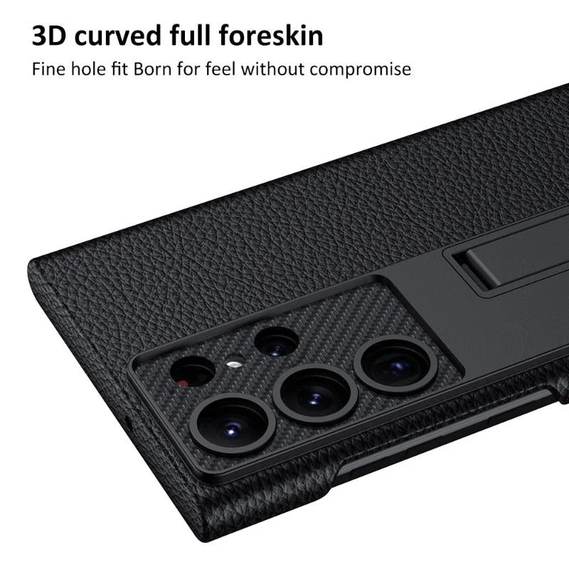 Skanto | Luxuriöse, ultradünne Leder-Handyhülle, stoßfest, für Samsung Galaxy 23