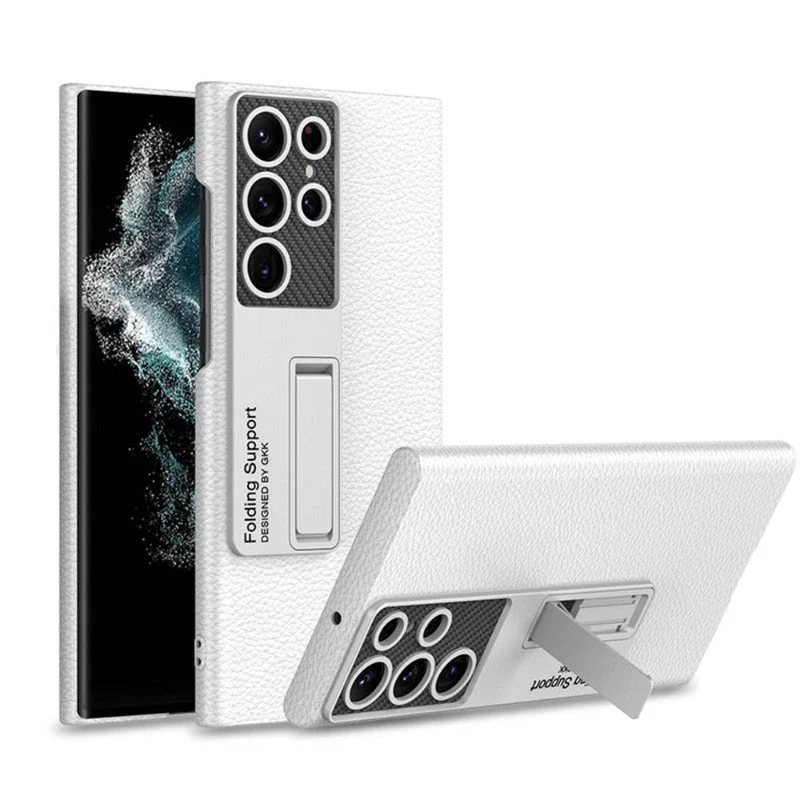 Skanto | Luxuriöse, ultradünne Leder-Handyhülle, stoßfest, für Samsung Galaxy 23
