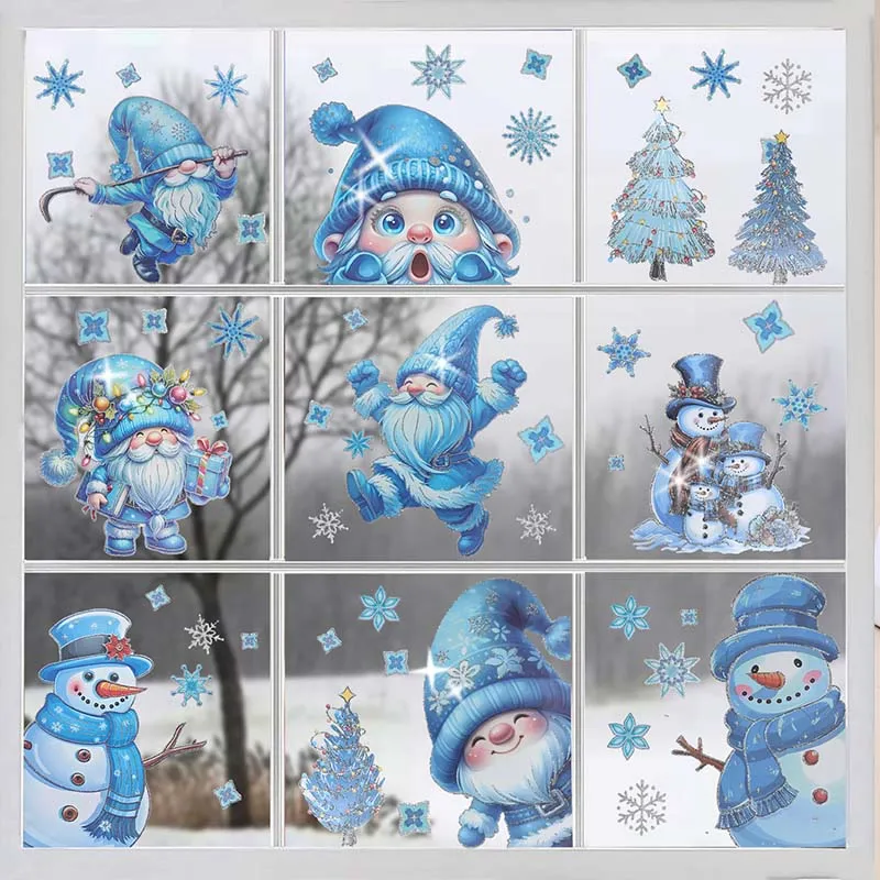 💖Black-Friday-Mega-Angebot – 50 % Rabatt!💖Weihnachtliche Glitzer-Fensteraufkleber 9-teilig