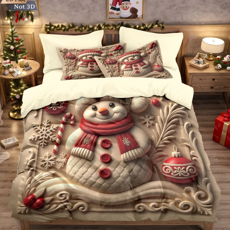 🔥Black-Friday-Mega-Angebot – 56 % Rabatt!🔥Festliches Weihnachts 3-teiliges Bettwäsche-Set