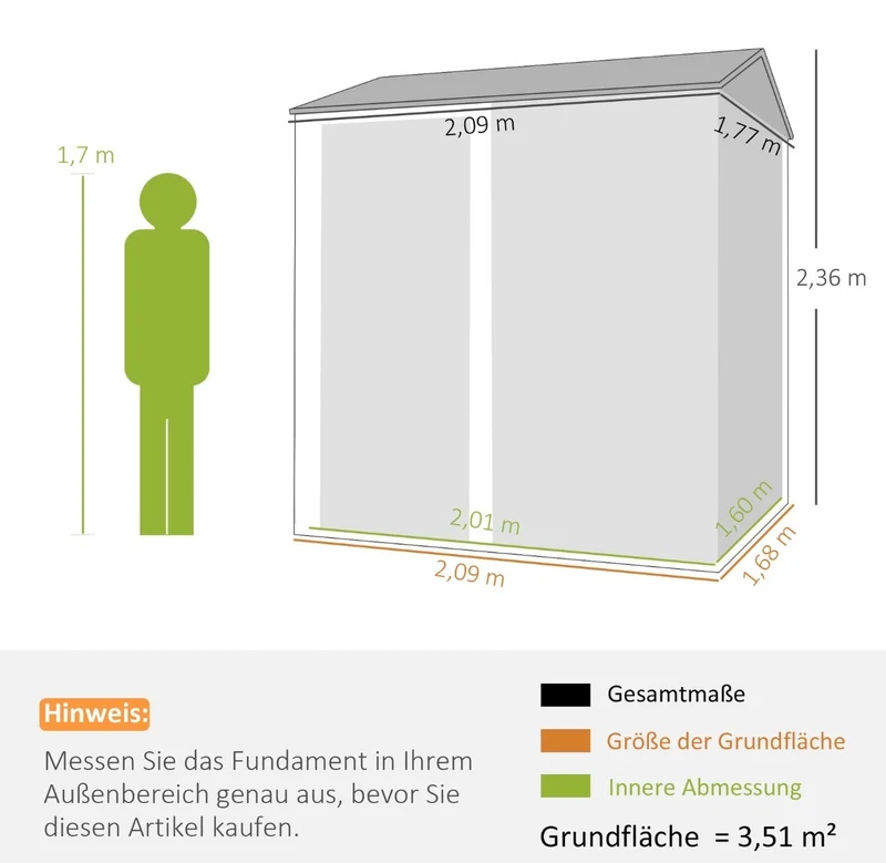 Metall Gerätehaus Geräteschuppen Gartenhaus Gartenschuppen