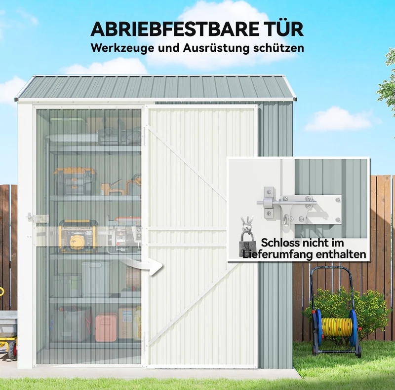 Metall Gerätehaus Geräteschuppen Gartenhaus Gartenschuppen