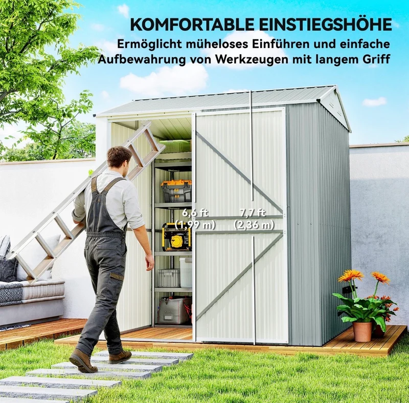 Metall Gerätehaus Geräteschuppen Gartenhaus Gartenschuppen